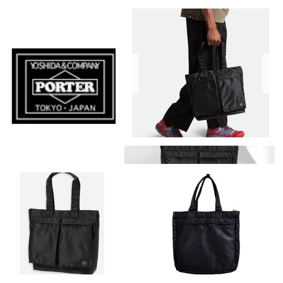 Porter Yoshida & Co Tanker 2Way Tote Bag Black - Picture 1 of 16